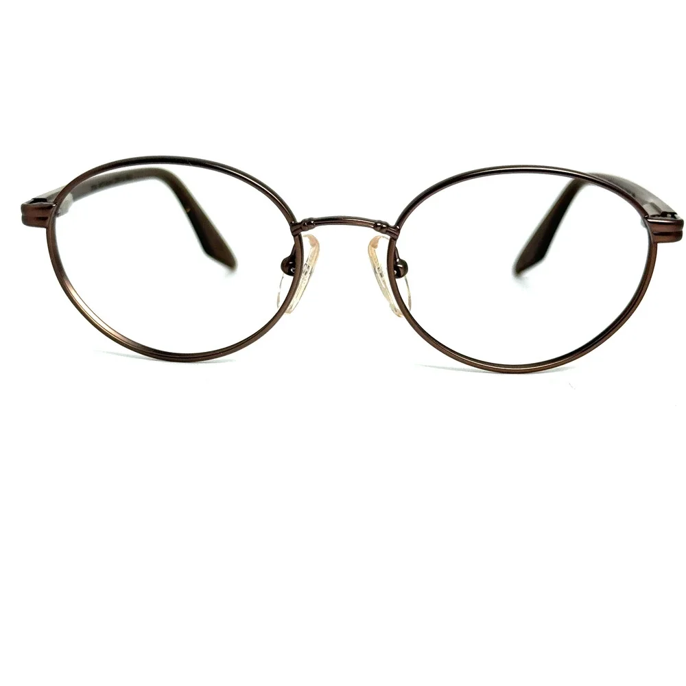 AO Safety Eyeglasses Frame Z87-2 Steel 200 Brown Metal Full Rim 53-16-140 H18266